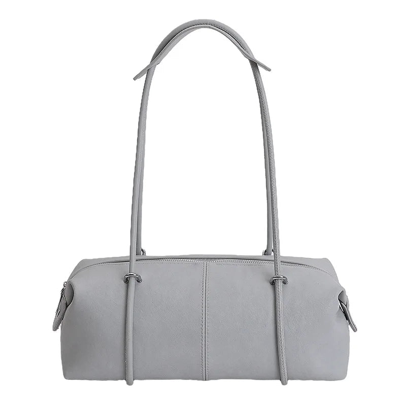 Ada Pillow Boston Bag in blue grey – product shot