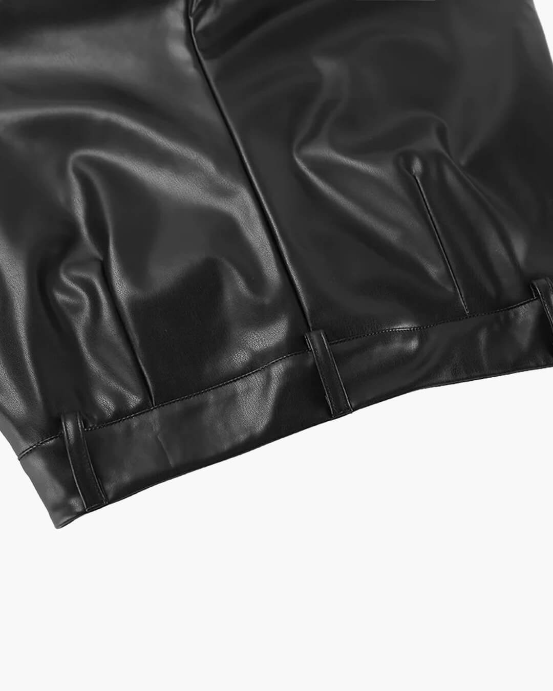 Ada leren broek met wijde pijpen