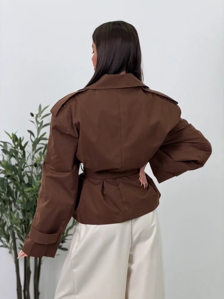 Adinda korte trenchcoat