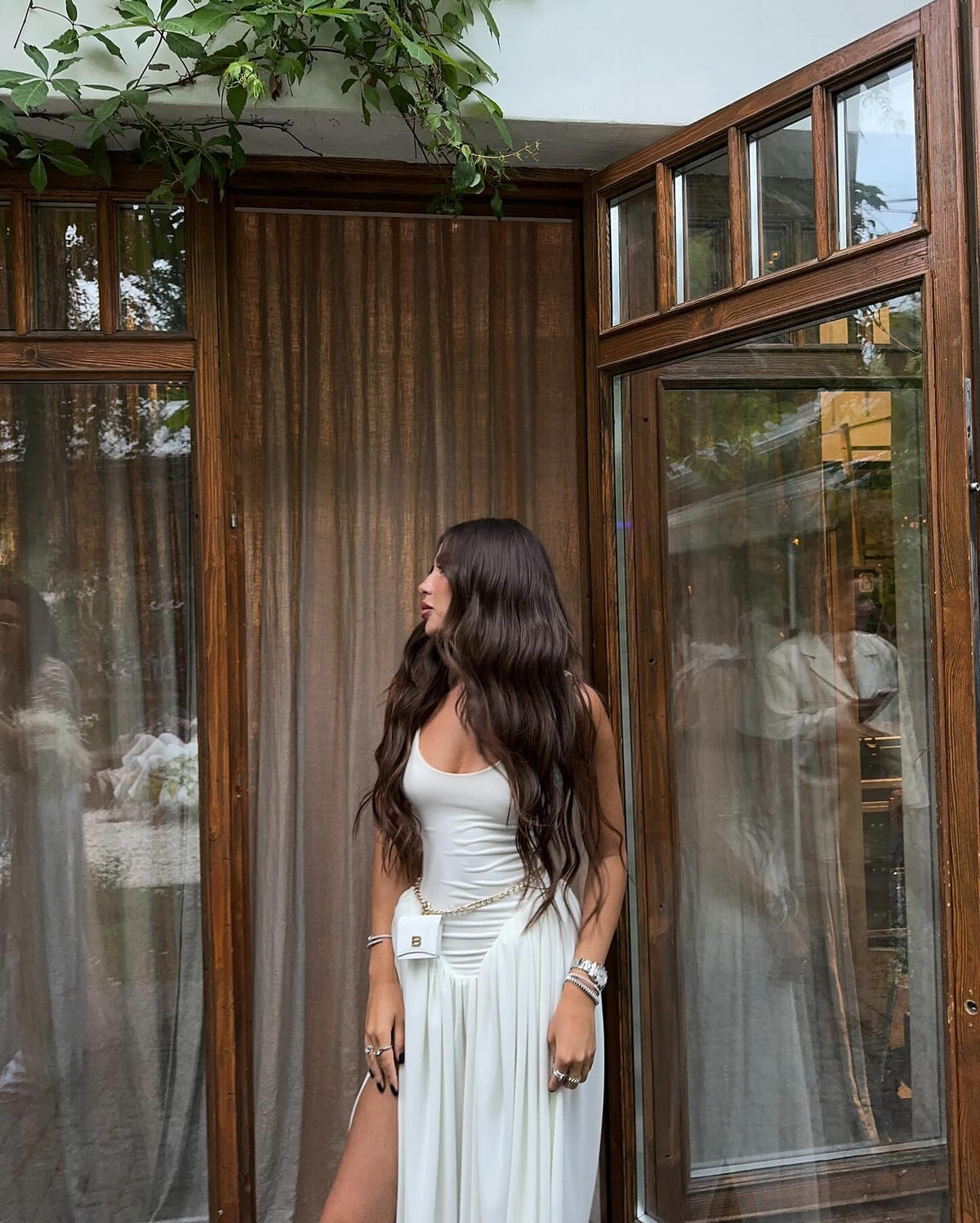 Aerin maxi-jurk met hoge split