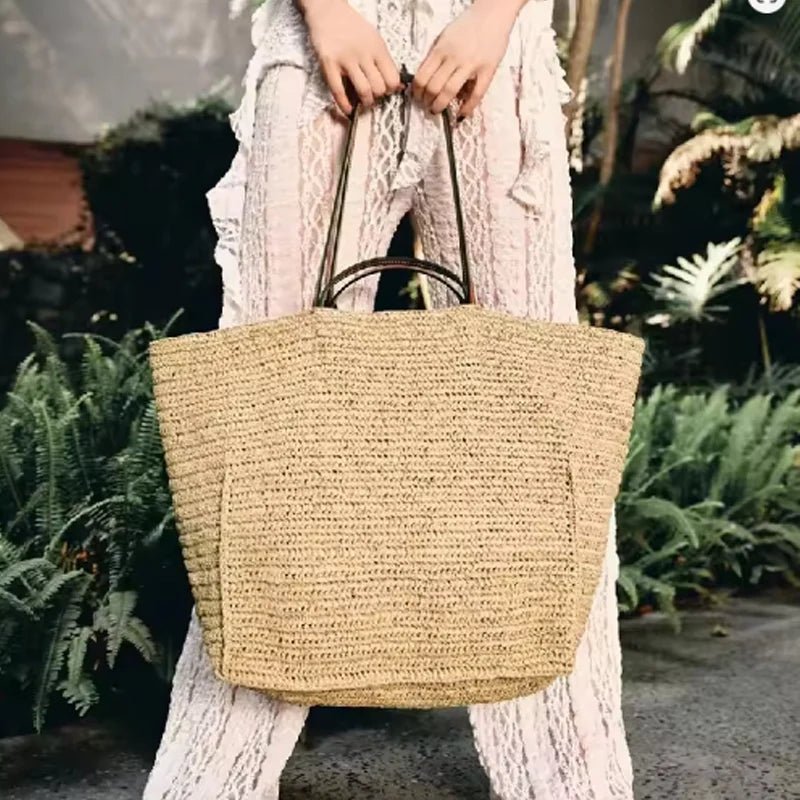 Aimee handgeweven strooien shopper