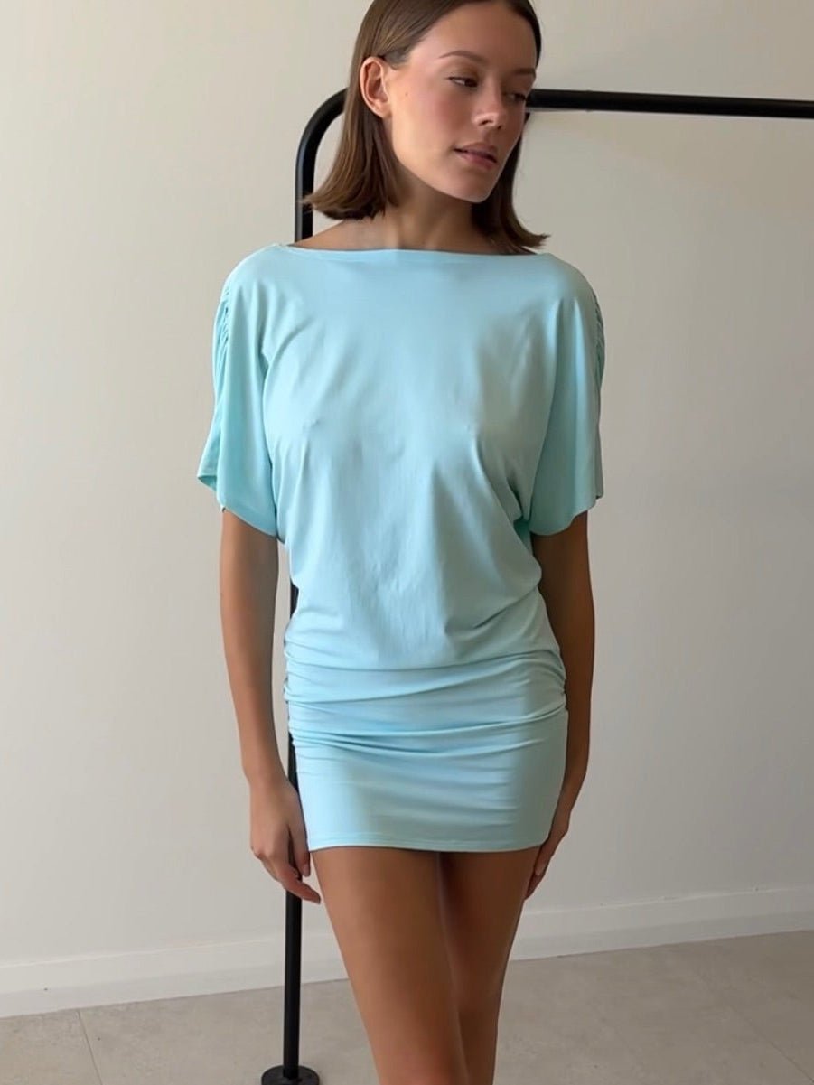 Aishla geplooide minijurk