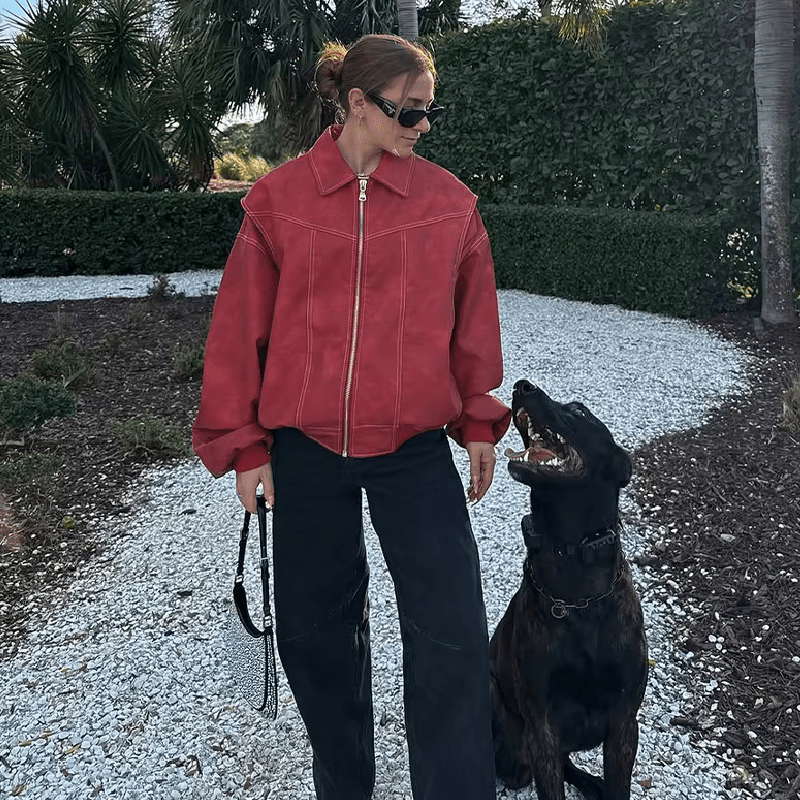 Albina-jack van imitatieleer