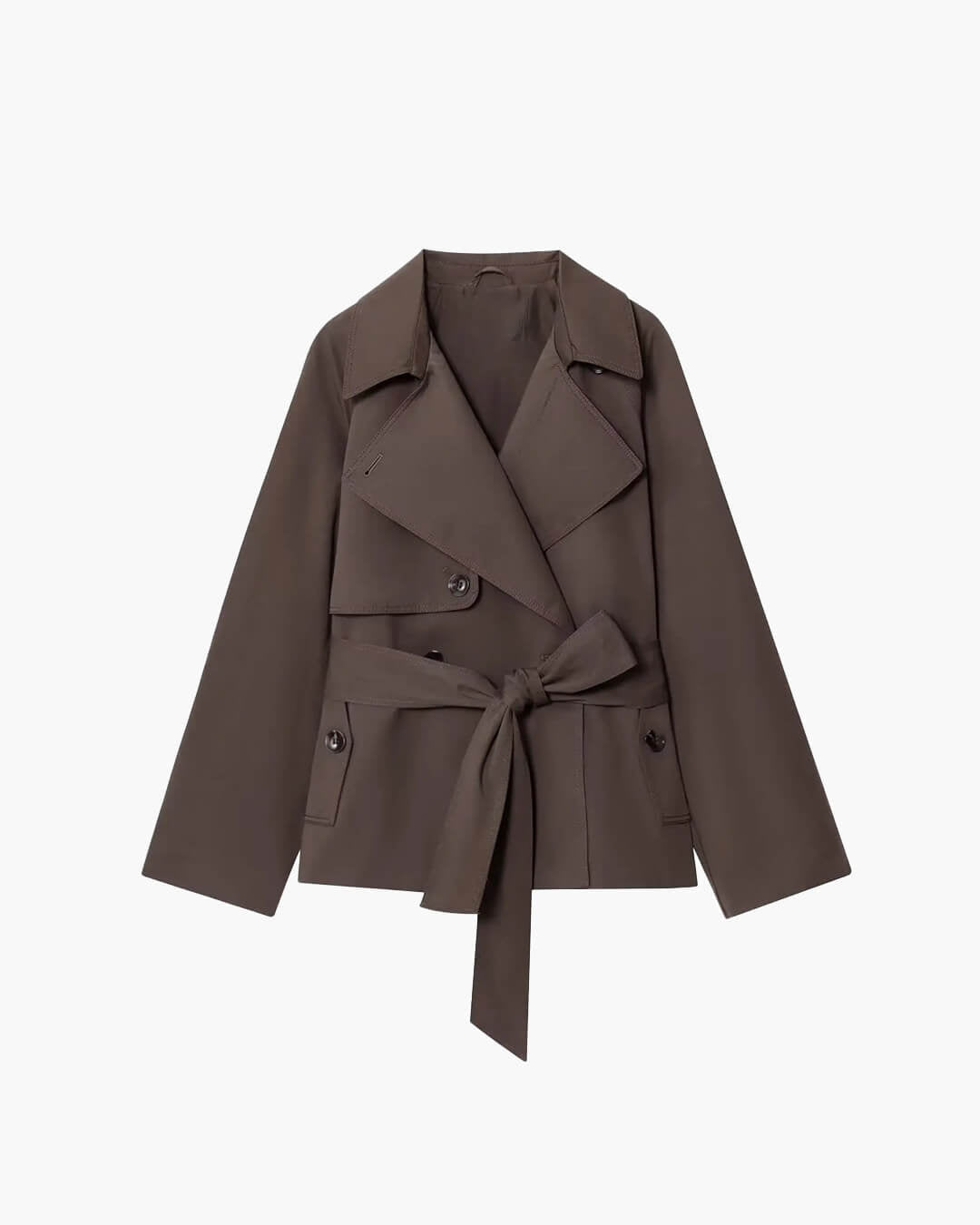 Alianna korte trenchcoat met riem