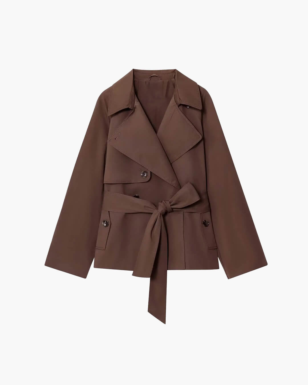 Alianna korte trenchcoat met riem