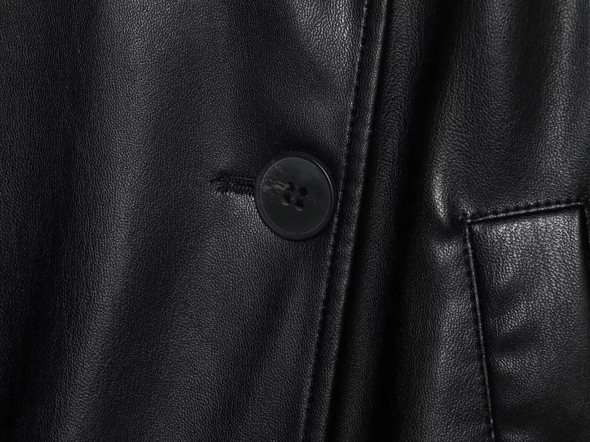 Alma korte trenchcoat van imitatieleer