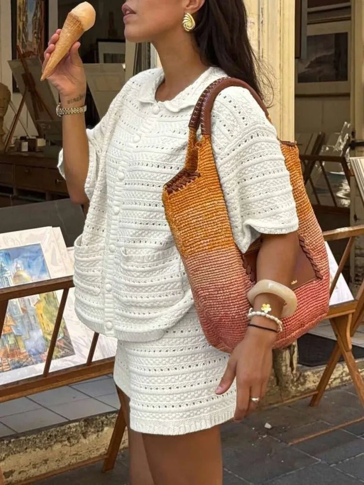 Amaia gebreide zomerset met twee delen