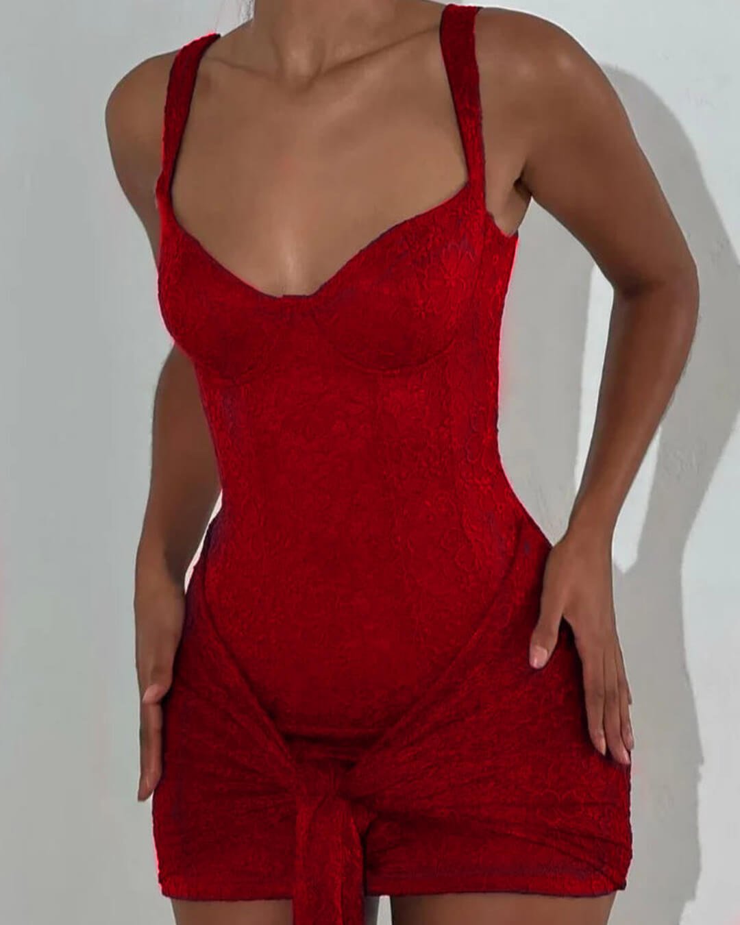 Amanda mouwloze korsetminijurk