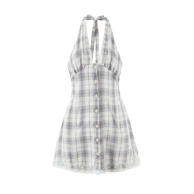 Amelia gebreide mini-jurk met diagonale ruit