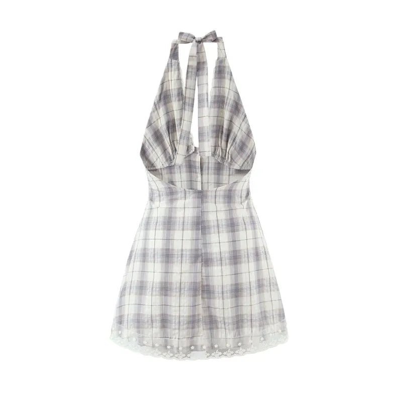 Amelia gebreide mini-jurk met diagonale ruit