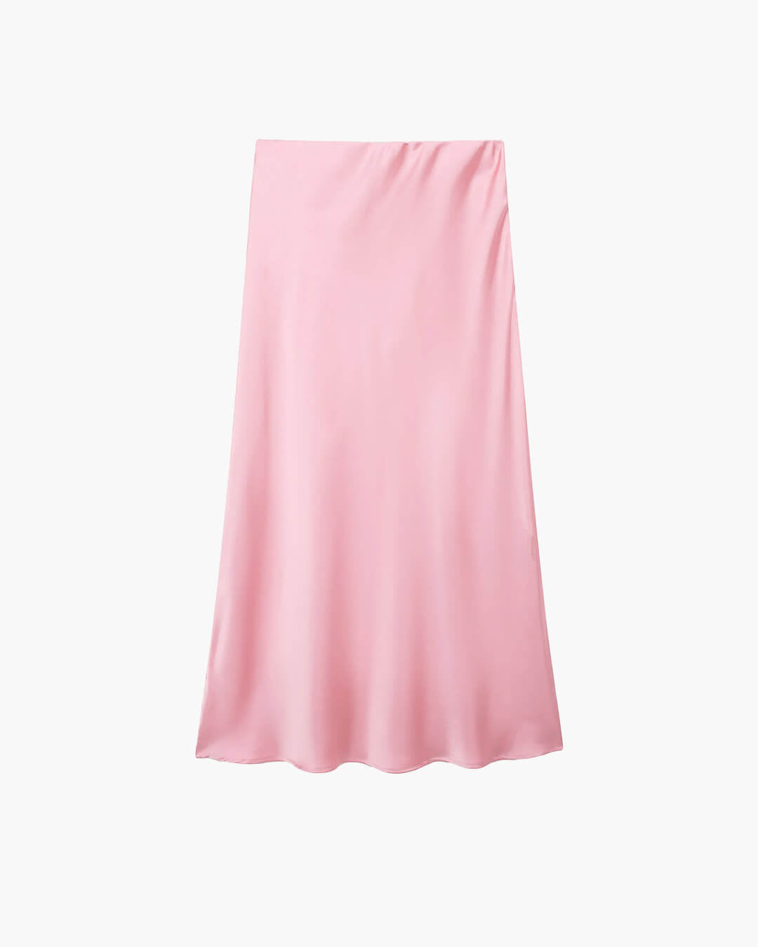 Anais zwarte satijnen midirok met hoge taille