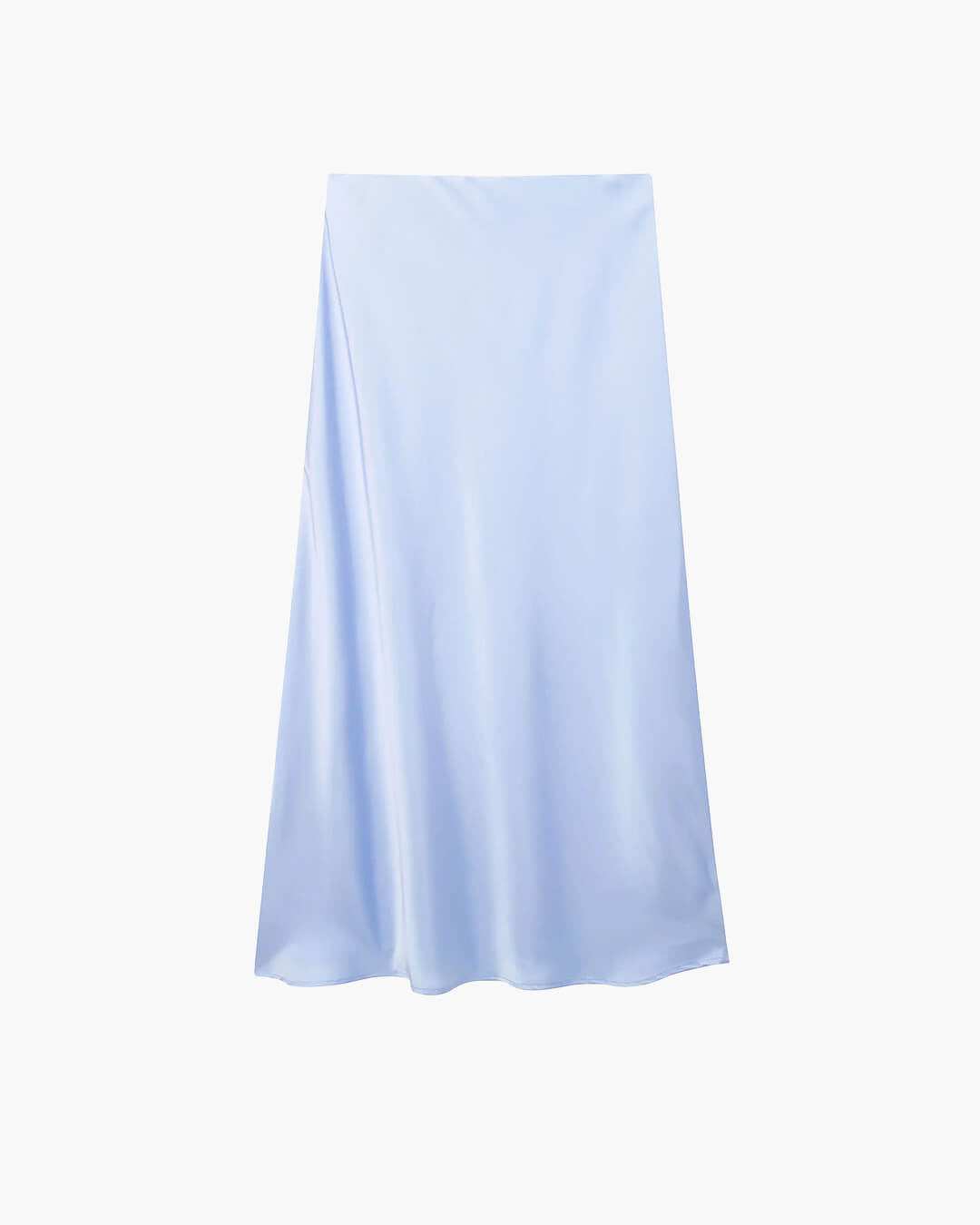 Anais zwarte satijnen midirok met hoge taille