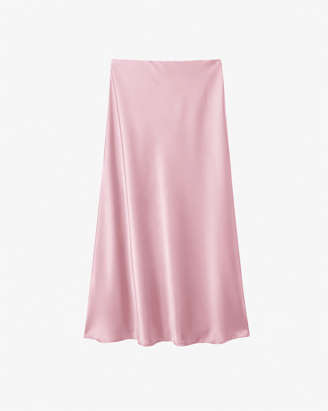 Anais zwarte satijnen midirok met hoge taille