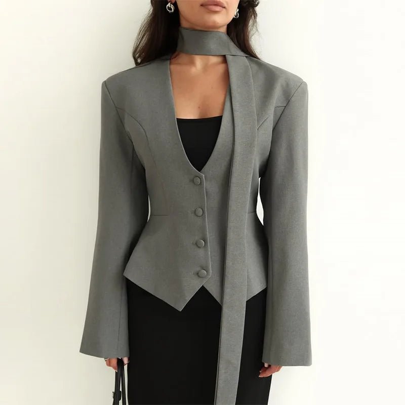 Angie blazer met vetersluiting