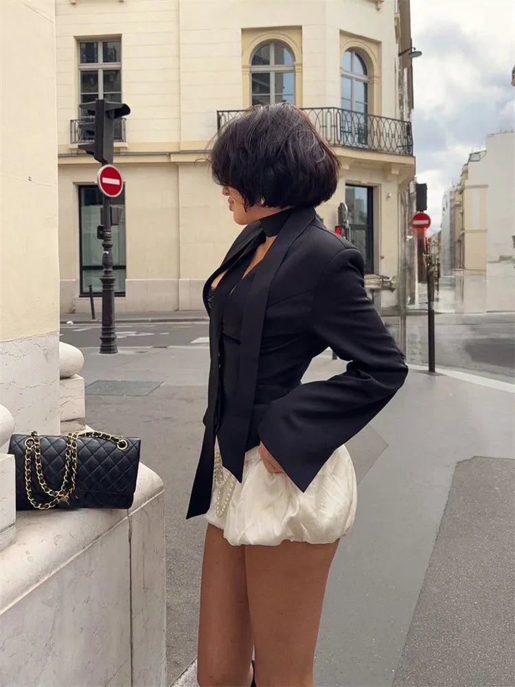 Angie blazer met vetersluiting