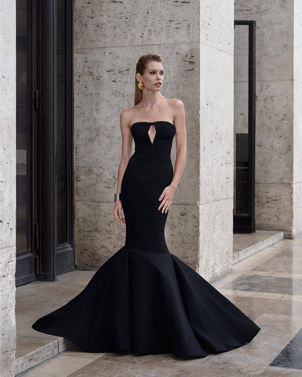 Anika straploze zeemeermin-maxi-jurk