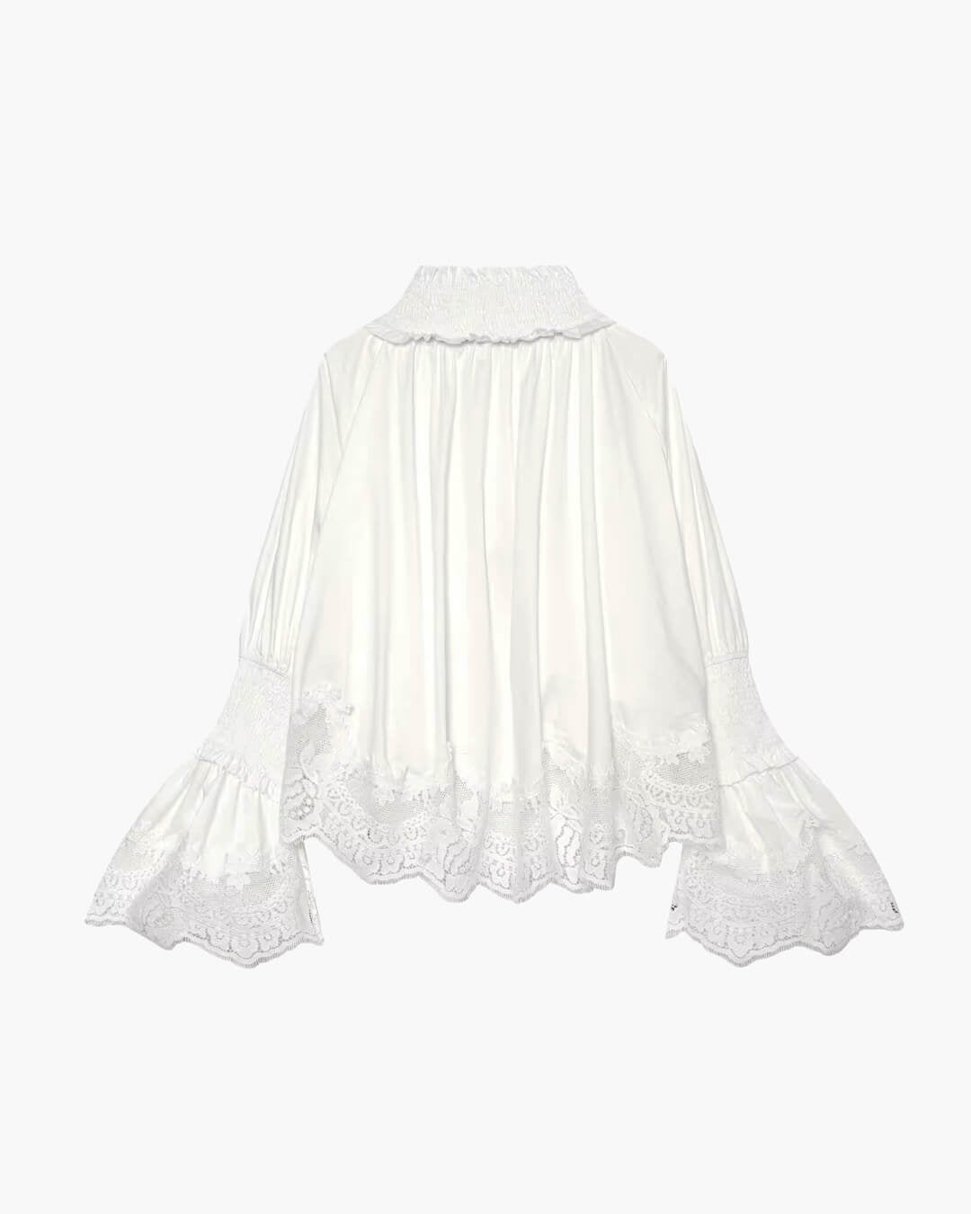 Annie blouse met borduursels en kanten rand