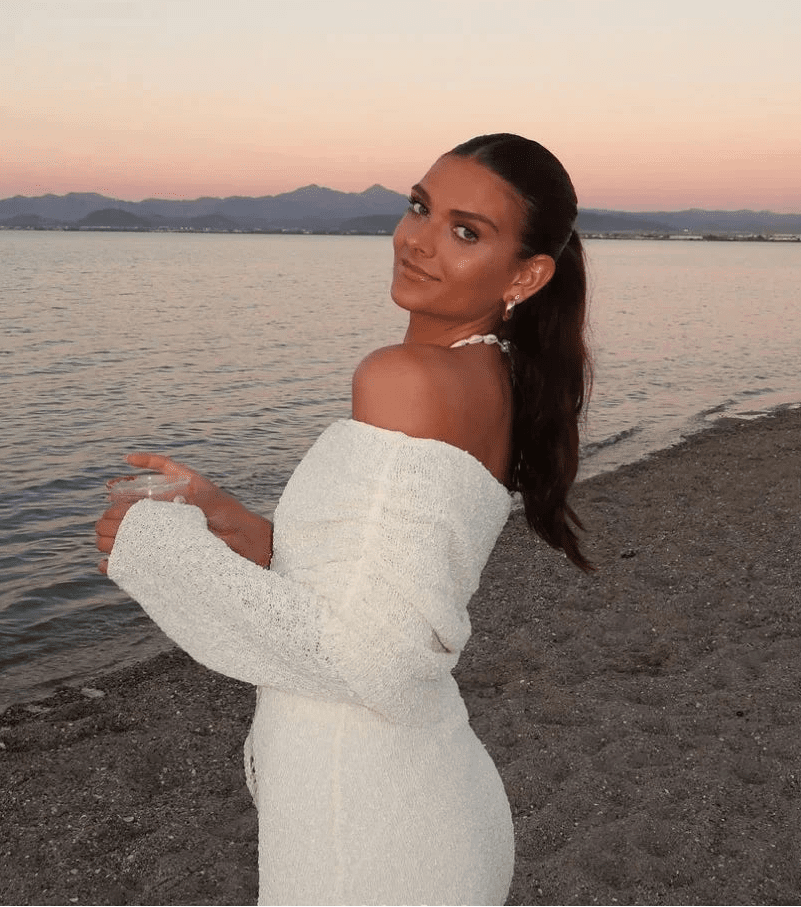 Annika gebreide bodycon-minijurk met blote schouders