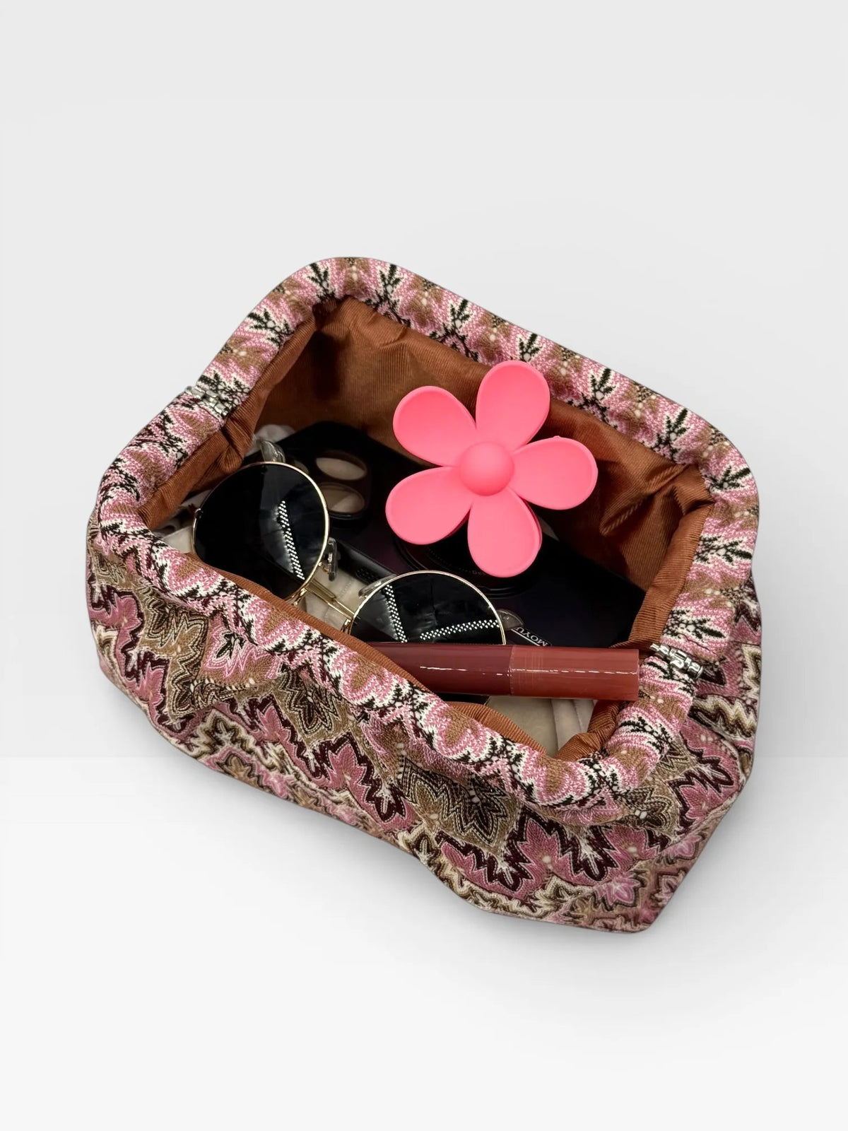 Beatriz geplooide jacquardclutch