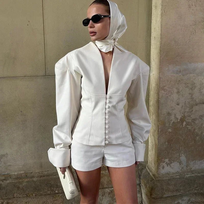 Bethany blazerpak met ingesnoerde taille
