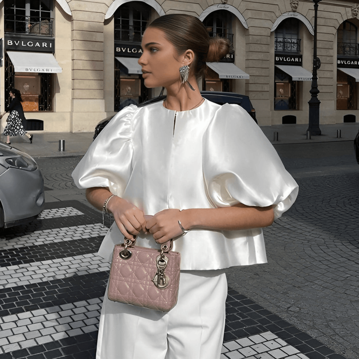 Bianca satijnen blouse