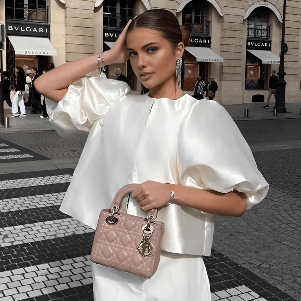 Bianca satijnen blouse