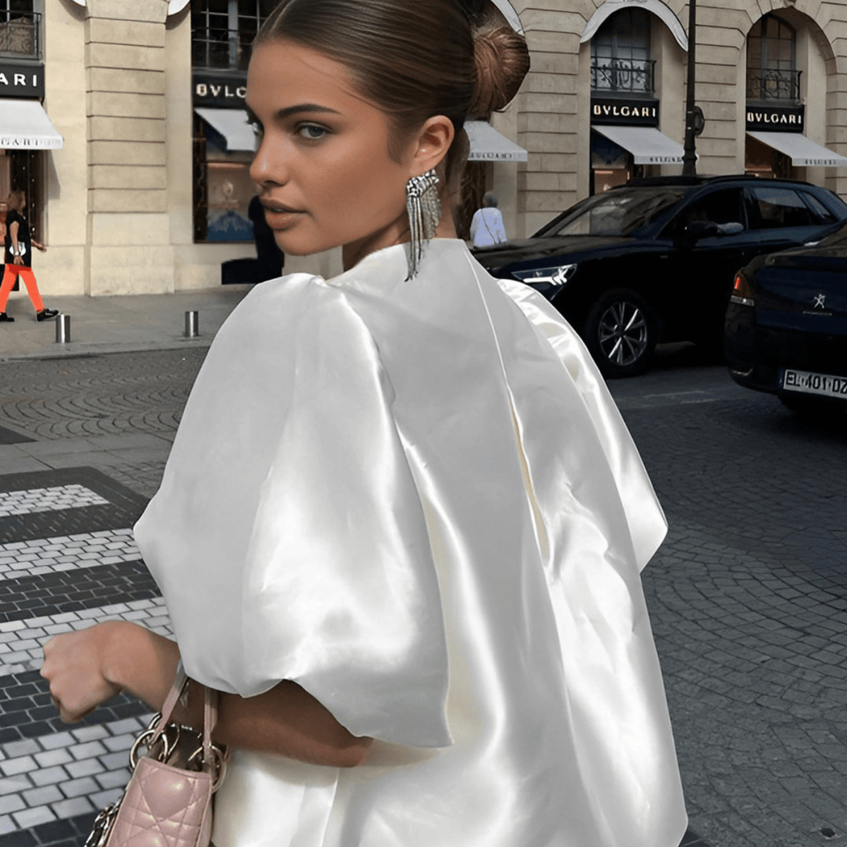 Bianca satijnen blouse
