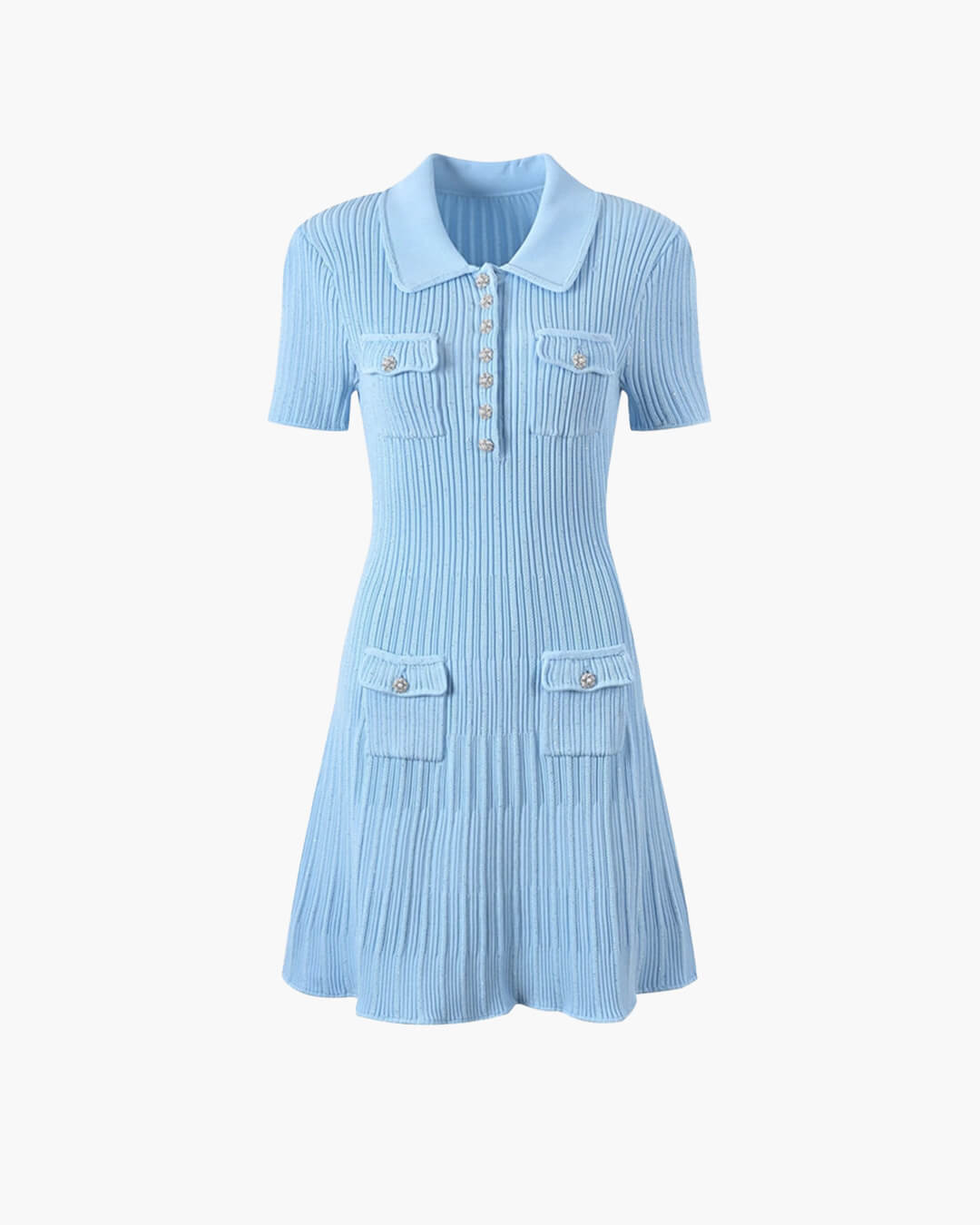 Bianca gebreide mini-jurk met pailletten