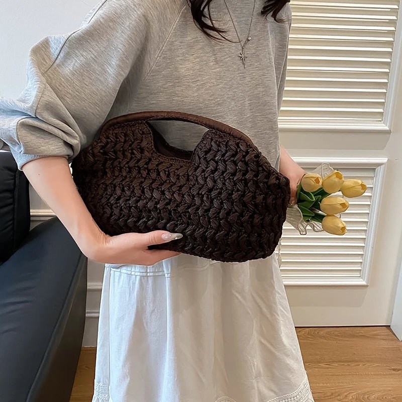 Bianca geweven rotan draagtas