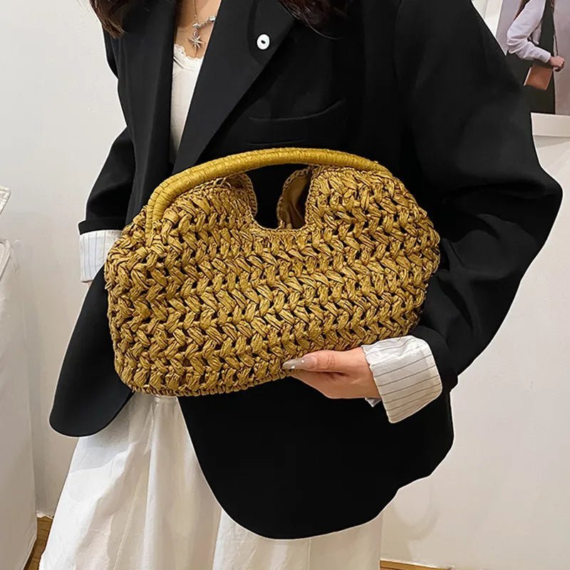 Bianca geweven rotan draagtas