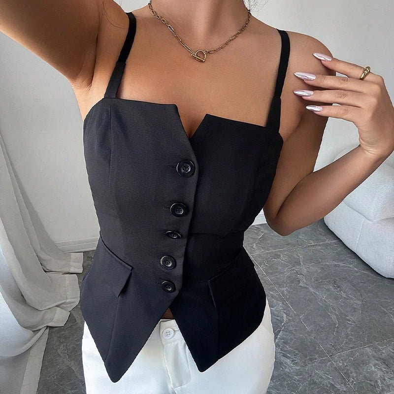 Bridget getailleerde mouwloze blouse
