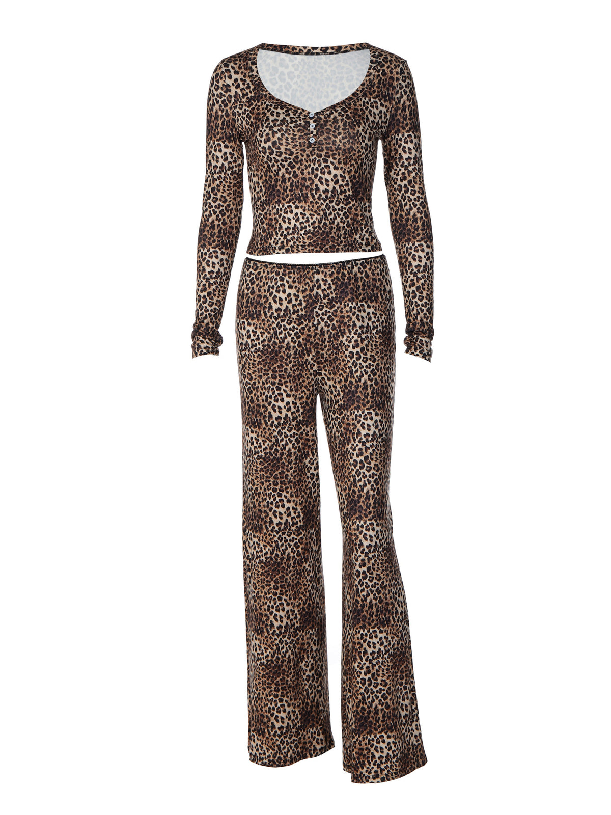 Jade set met top en broek in luipaardprint