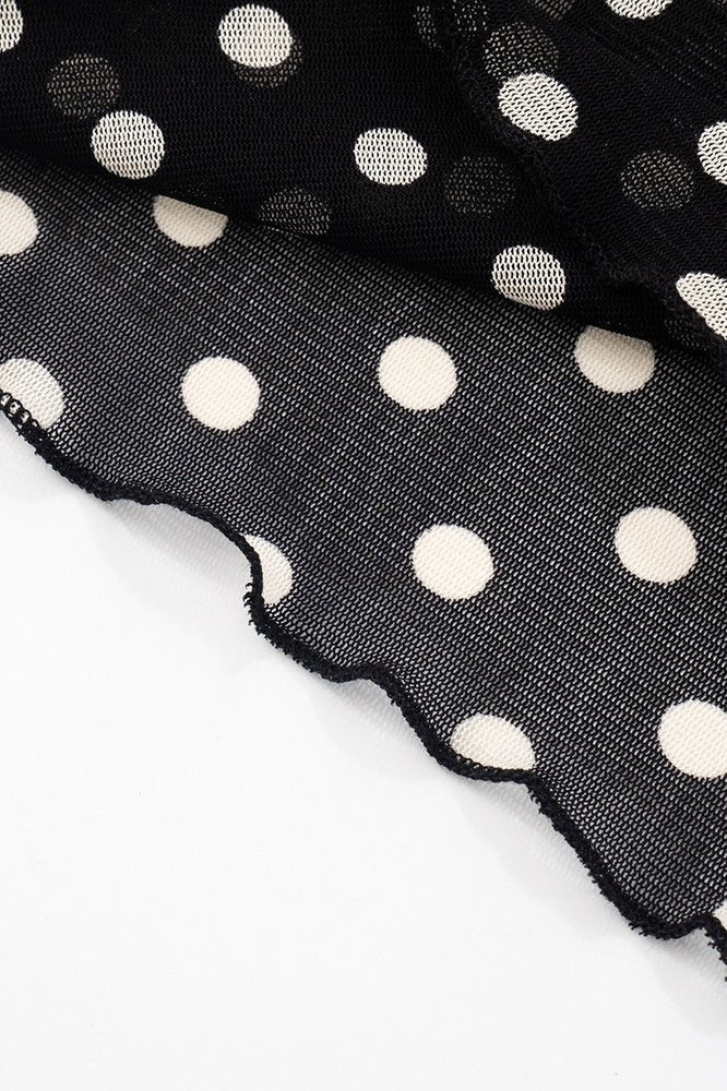 Caitriona set met stippen en asymmetrische schouder
