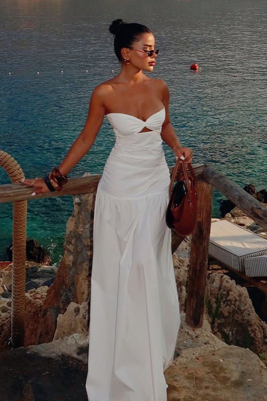 Camia strapless maxi-jurk met uitsparingen