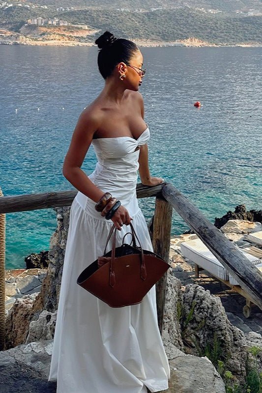 Camia strapless maxi-jurk met uitsparingen