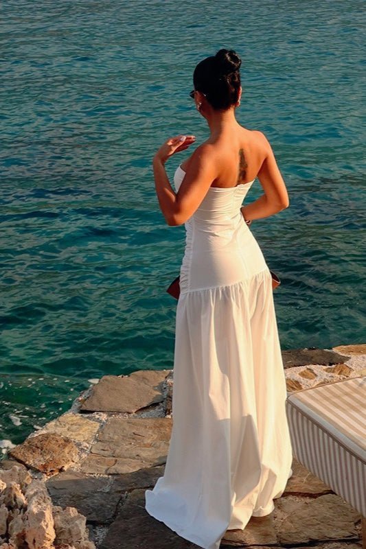 Camia strapless maxi-jurk met uitsparingen