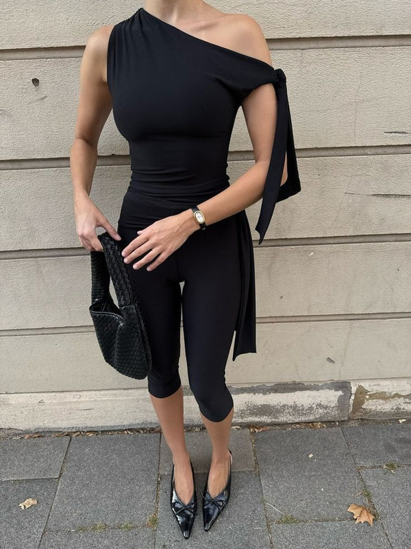 Caroline One Shoulder Knot Co-Ord Set