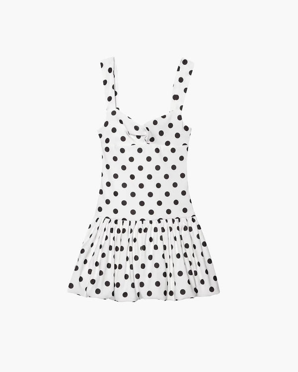 Cassy Polka Dot Balloon Mini Dress