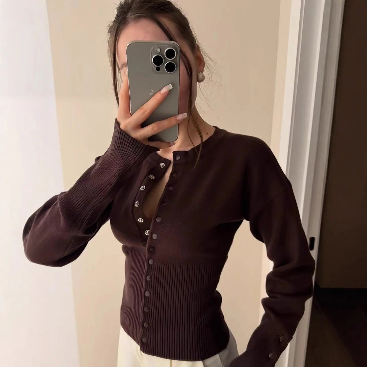 Catherine getailleerd vest met knopen
