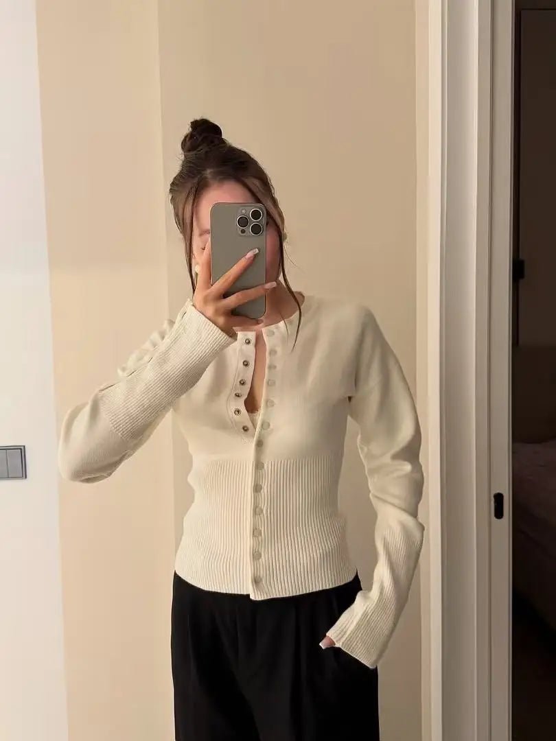 Catherine getailleerd vest met knopen