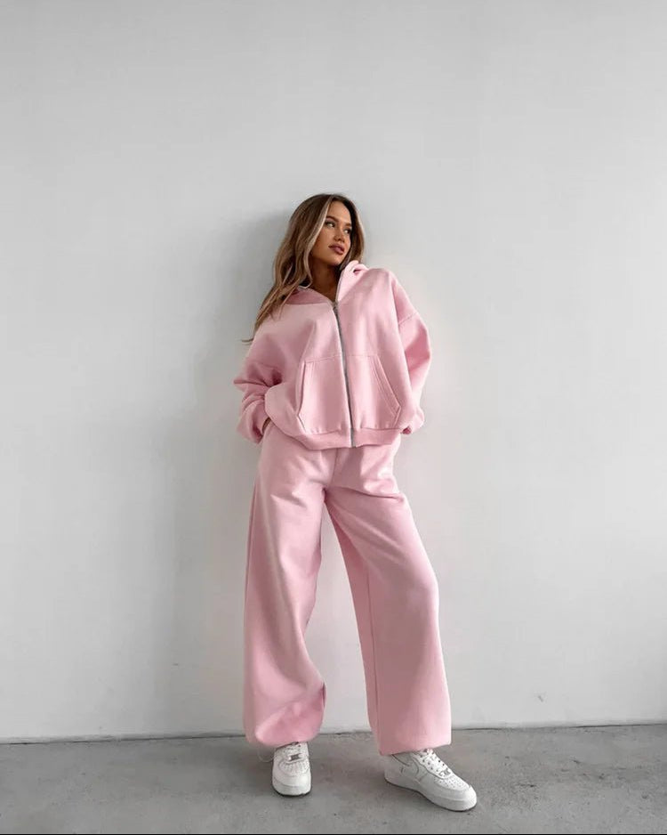 Cecilia oversized hoodie- en joggingbroekset uit 2 delen
