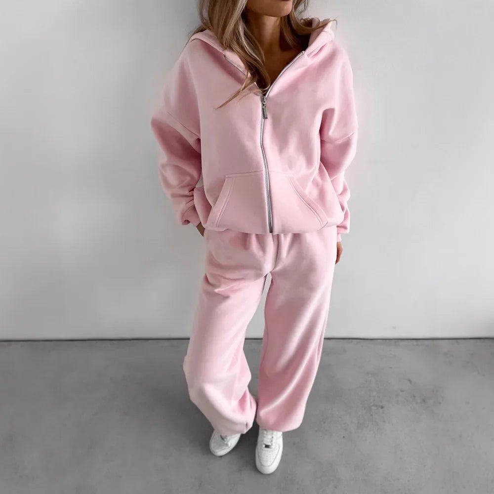Cecilia oversized hoodie- en joggingbroekset uit 2 delen