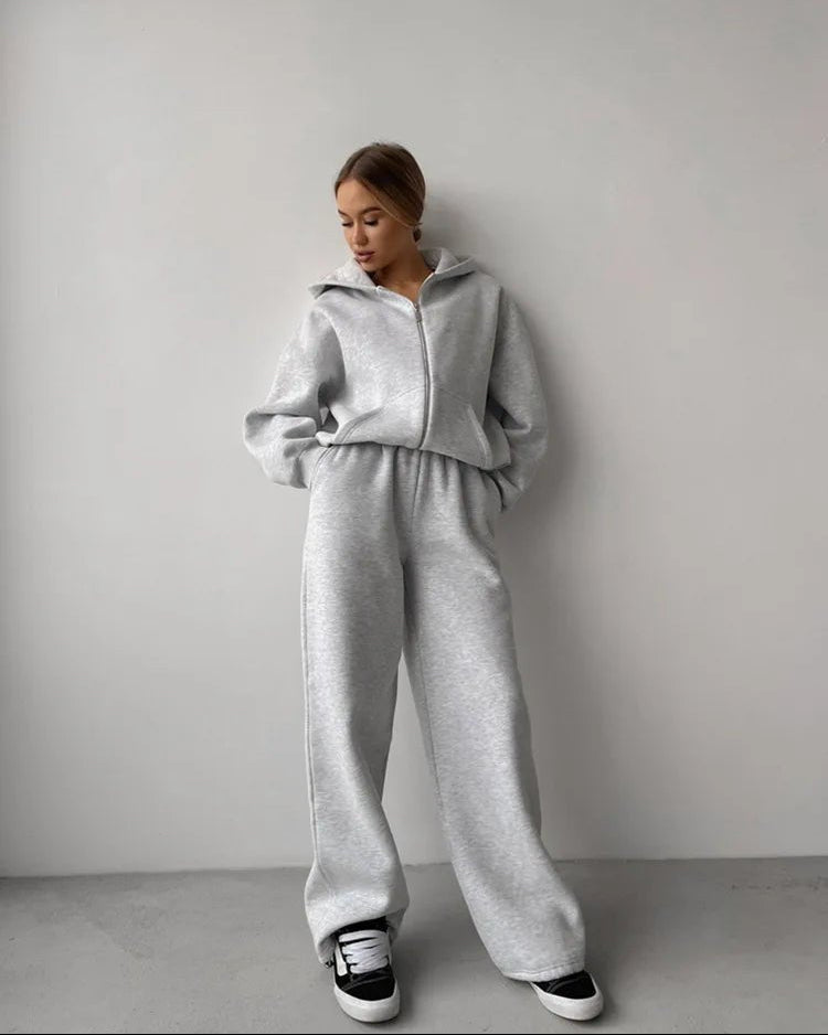 Cecilia oversized hoodie- en joggingbroekset uit 2 delen