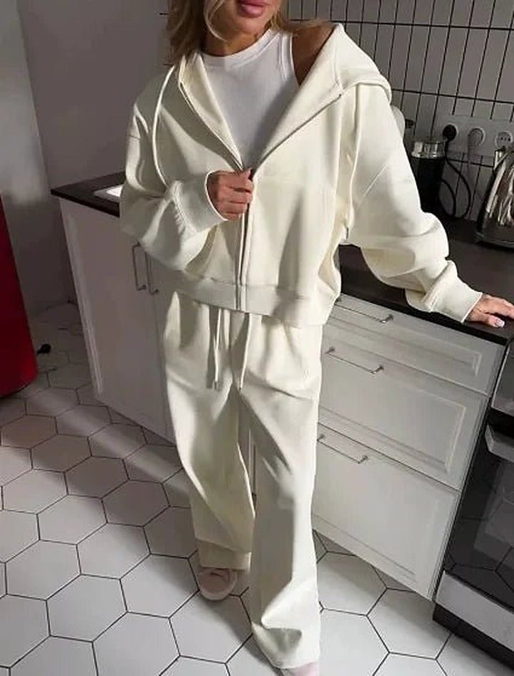 Cecilia oversized hoodie- en joggingbroekset uit 2 delen
