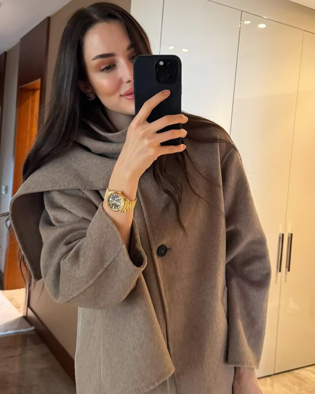 Cecille mantel met sjaal