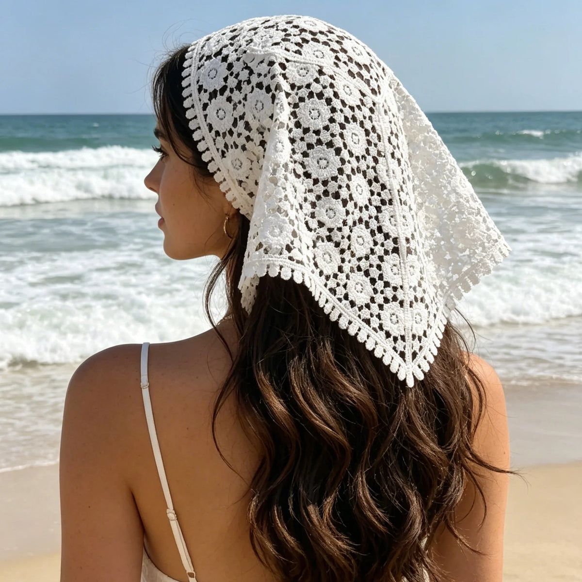 Celeste bohemian driehoekige hoofddoek