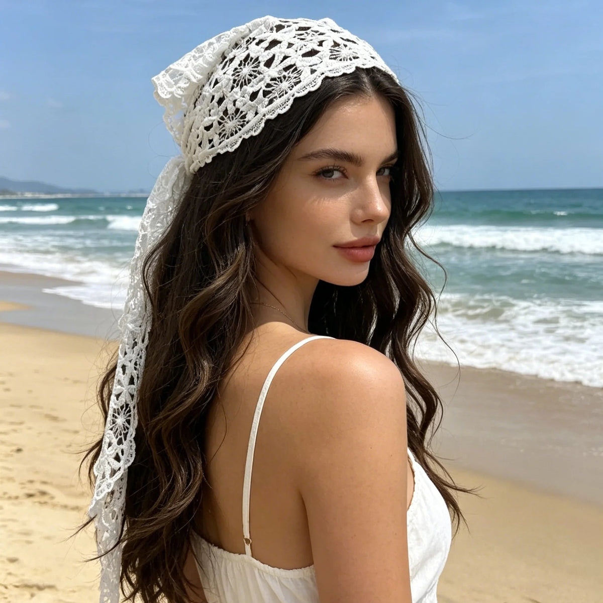 Celeste bohemian driehoekige hoofddoek
