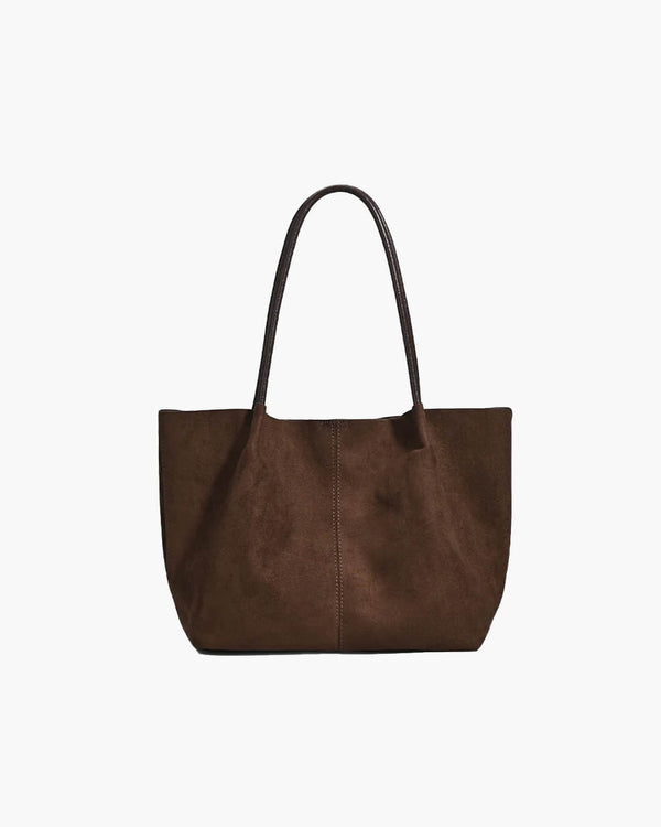 Suède shopper met etui van Cheska