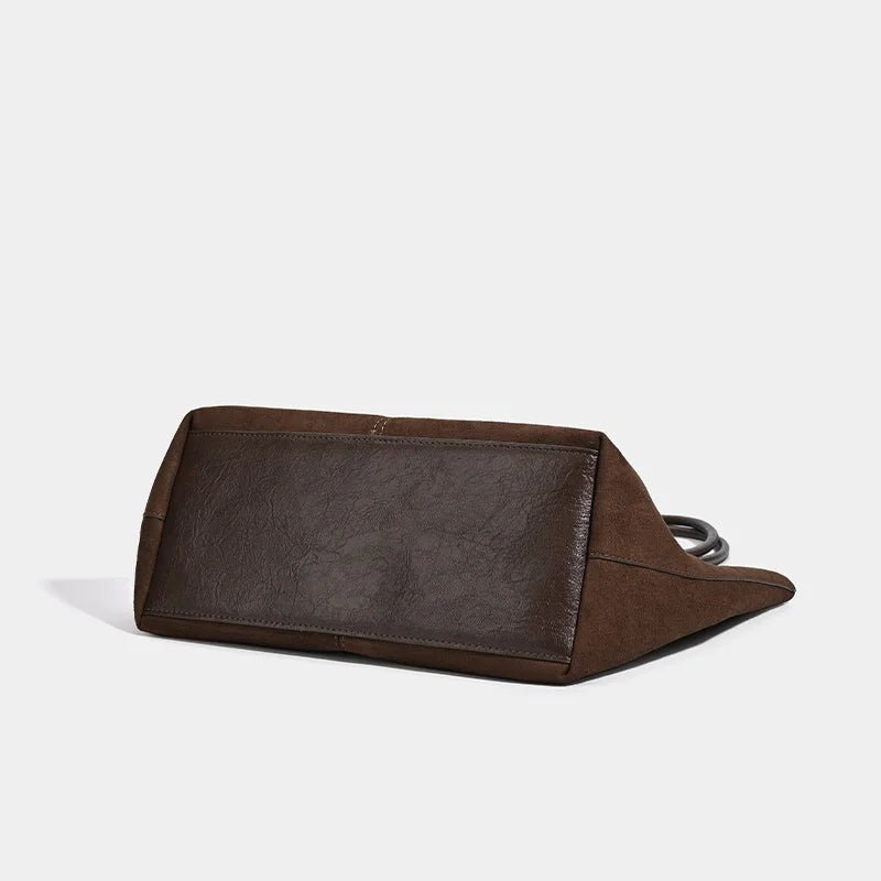 Suède shopper met etui van Cheska