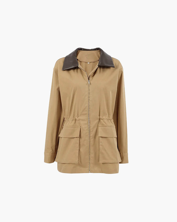 Christina korte trenchcoat met zakken